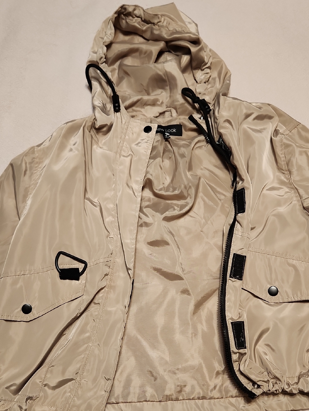 New Look Lightweight Hooded Jacket in Beige Taupe